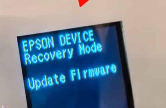 爱普生EW-M630TW打印机一开机提示Recovery Mode故障主板刷机维修